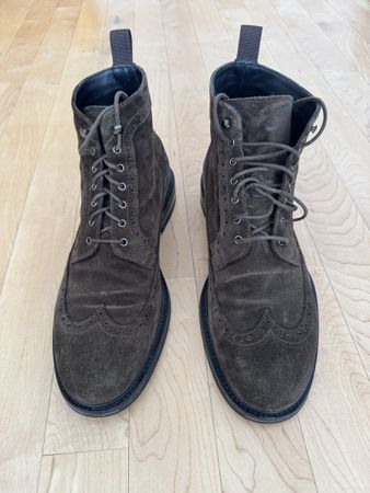 Braune Wildleder Herren Boots Navyboot , Grösse 43