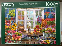 Falcon de  Luxe Puzzle 1000 Stück "Flora's Flower Shoppe"