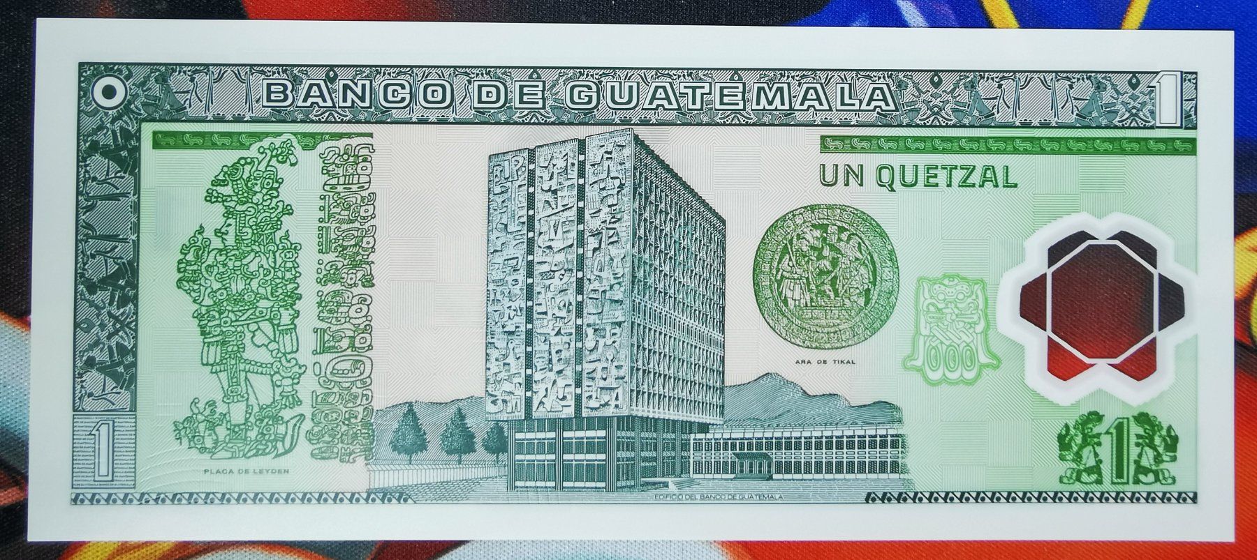 Banknoten: Guatemala 1 Quetzal Polymer UNC – Neu (gemäss Beschreibung) aus Cousset von Patricio77 1