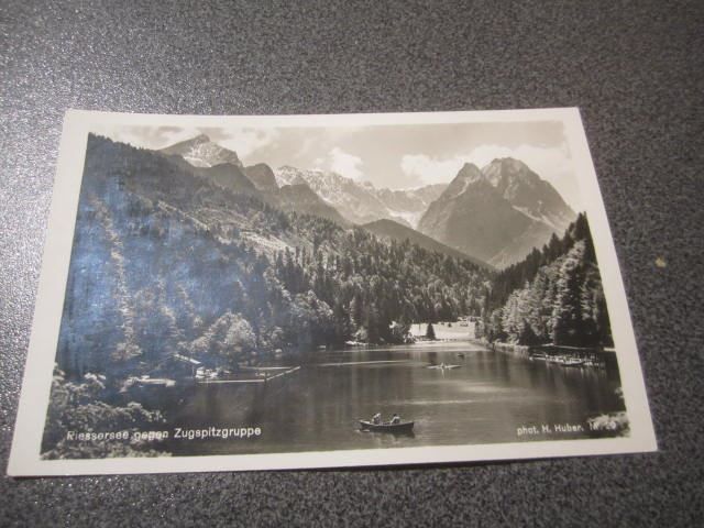Cartoline postali: Ansichtskarte Riessersee gegen Zugspitzg – Usato da Zürich venduto da abraxas1291