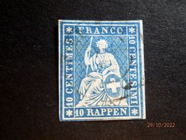 ZNr.23G, Strubel mit 2-Kreis Stempel, vollrandig, Kat. 40.00