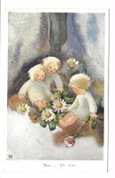 Künstlerin Mili Weber No 515 - Wichtel-Kinder - Blumen  1936