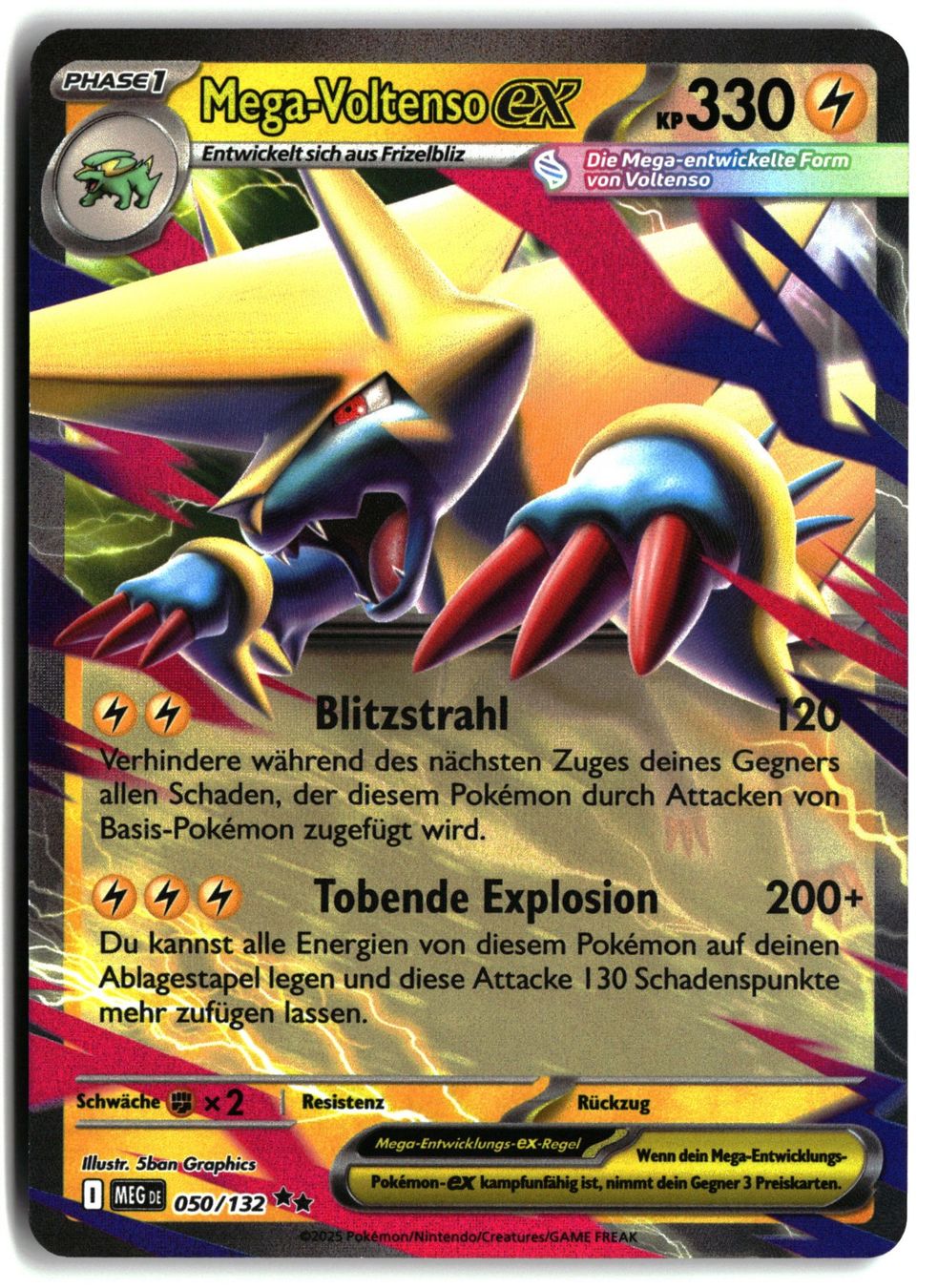 Pokémon Carte collezionabili: Mega Voltenso ex MEG 050 Mega-Entwicklung – Usato da Feuerthalen venduto da Plazatoys