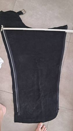 Schwarze Lederchaps, neu ungetragen Grösse M (Damen)