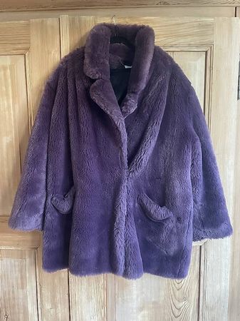 Vintage lila Kunstfell Gr. M