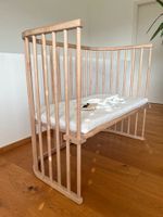 Neuwertiges Babybay Boxspring helles Holz komplett