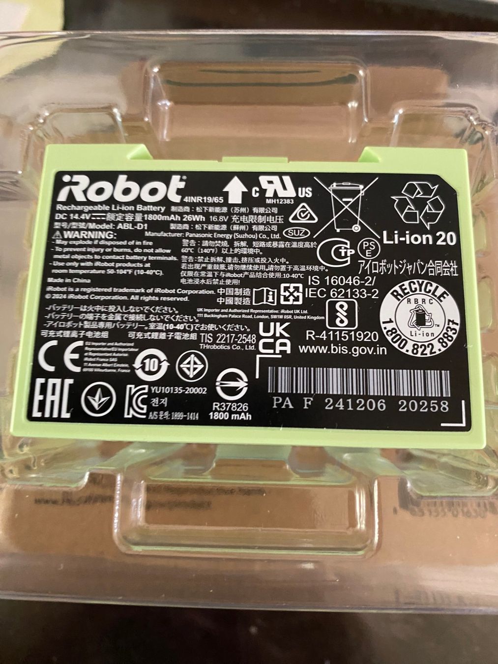 Irobot Akkus & Batterien: iRobot Roomba Lithium Batterie 1850mAh Serie e+i – Neu und originalverpackt aus Allenwinden von Obalu