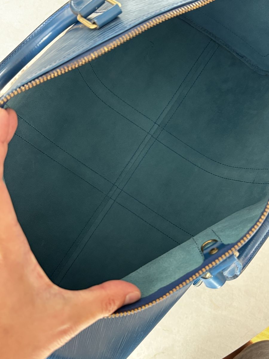 Louis Vuitton Borse: Louis Vuitton Keepall 45 Epi Leder Blau – Usato da Winterthur venduto da samibilly 4