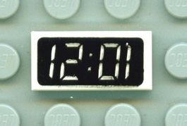 Lego Fliese 1x2 mit Digitaluhr (3069px5)