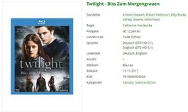 Twilight - Biss Zum Morgengrauen -Bluray