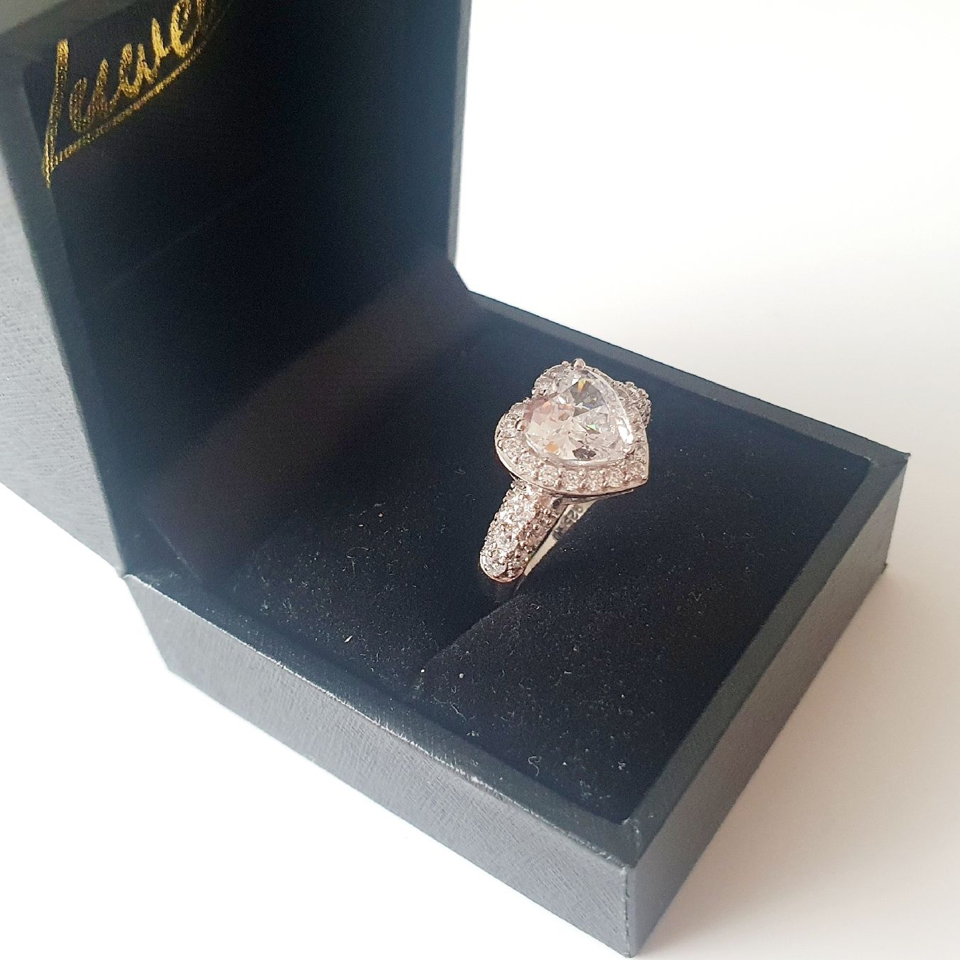 Ringe: Funkelnder Herz-Ring, 925 Silber, Grösse 17.1 mm – Gebraucht aus Kreuzlingen von Wunderkiste123 4