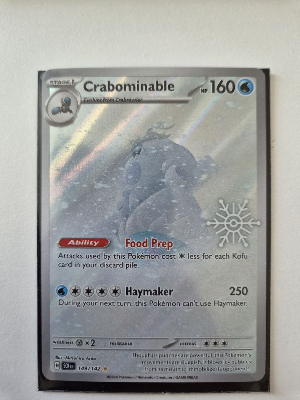 Pokémon Carte collezionabili: Crabominable 149/142 - Snowflake stamped – Usato da Goldach venduto da Napoleon_1992