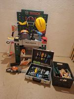 Bosch Kinder Werkbank mit Stihl und Husquarna Spiel Geräten