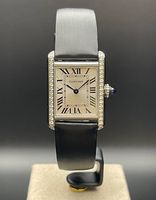 Cartier Tank Must Ref. W4TA0016 Silver Dial Case Diamond