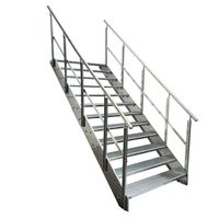 Stahltreppe 12 Stufen+Geländer 100x228cm