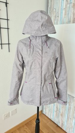 Quechua Regen Jacke Damen Grösse M Grau Outdoor