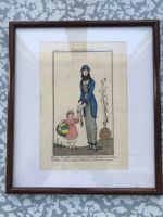 Antike Handkolorierte Armand Vallée Pochoir Radierung 1912