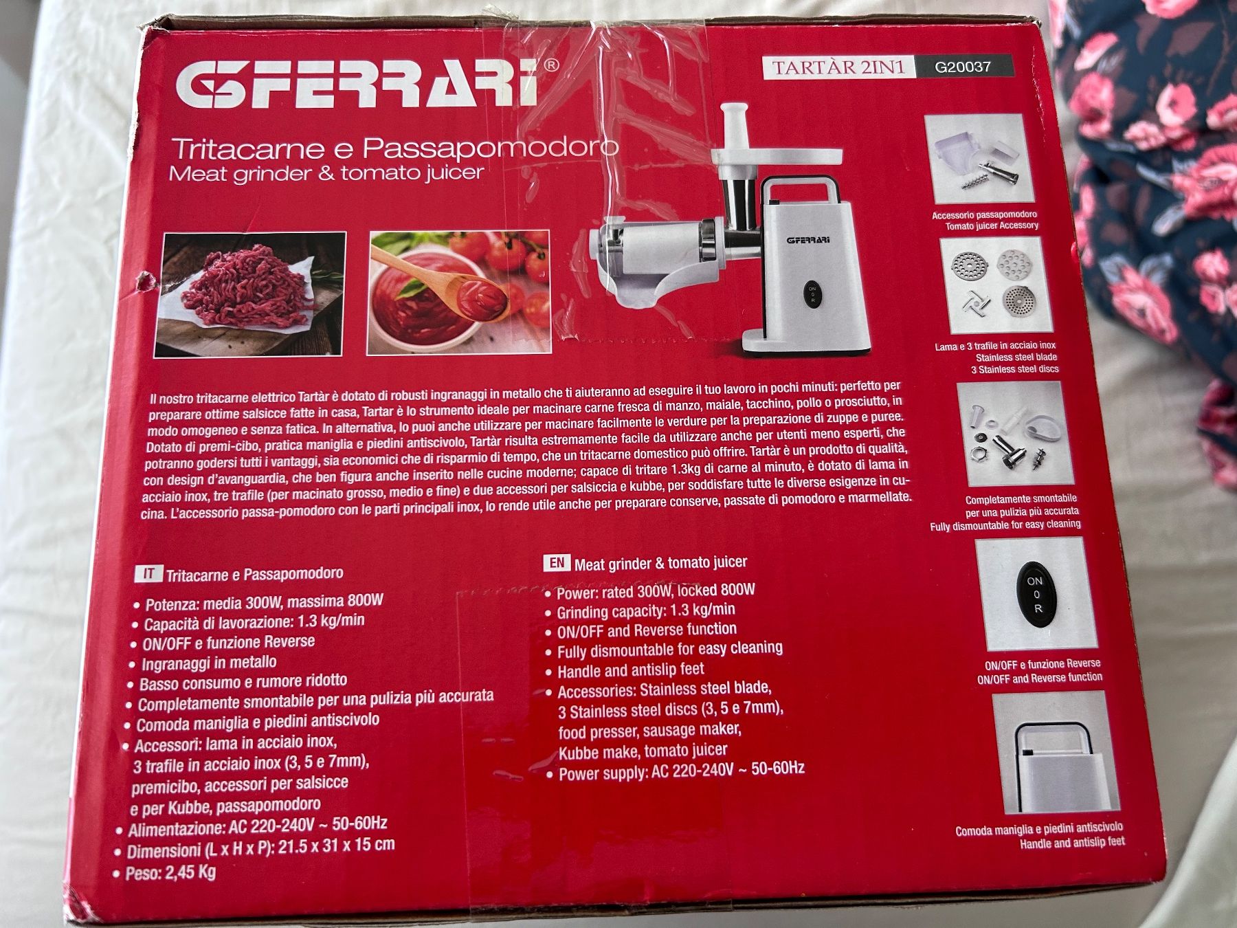 Elettrodomestici da cucina: Fleischwolf GFerrari 2in1 – Nuovo e nell'imballaggio originale da Herzogenbuchsee venduto da Derdas1 2