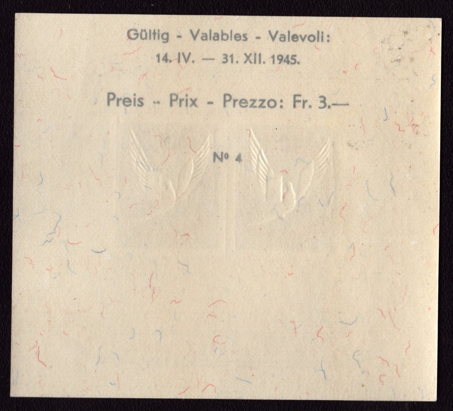 Tutti i francobolli: W23 1945 Bloc neuf ** – Usato da Delémont venduto da Silte 1