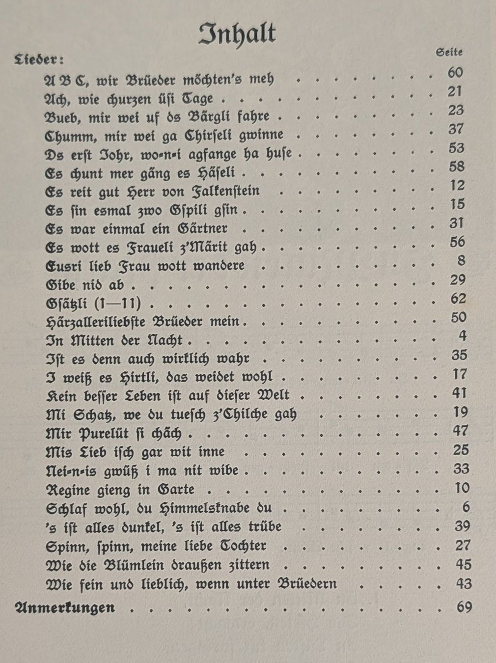Libri: Schweizerisches Volksliederbuch "Im Röseligarte" 1925 – Usato da Zürich venduto da axolottchen 6