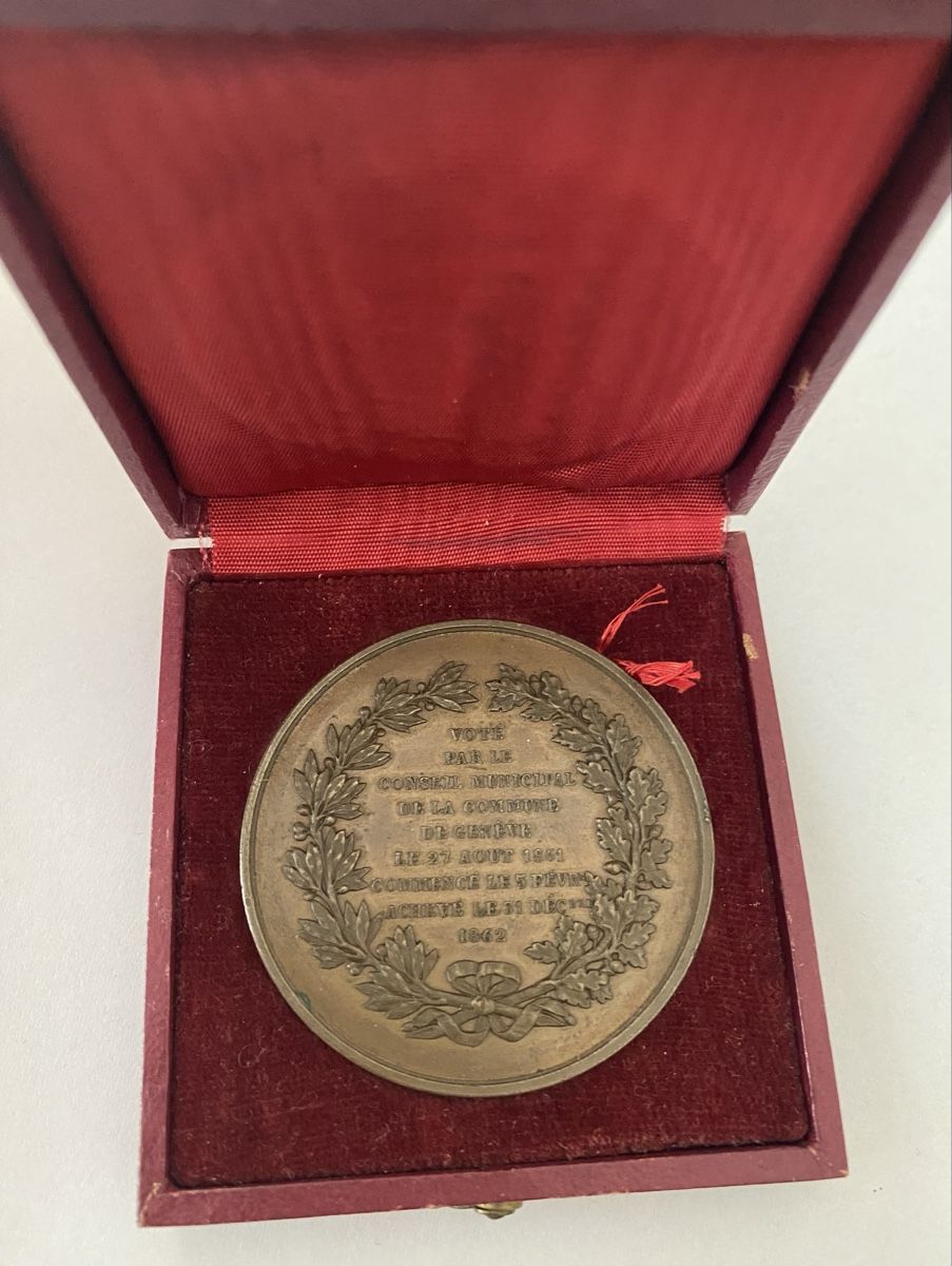 Medaillen: Médaille en bronze 1862  – Gebraucht aus Genève von Mar7319 2