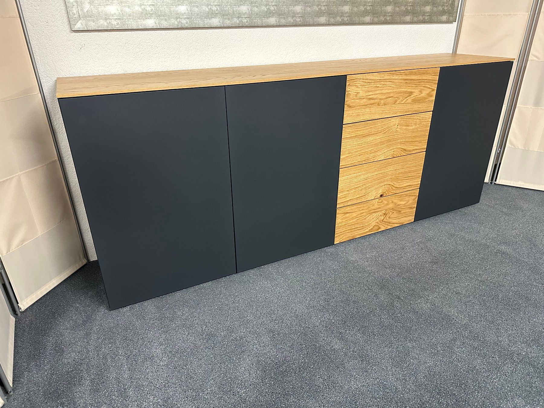Kommoden: Sideboard GARDA Lack anthrazit matt Wildeiche 200 x 79 cm – Neu (gemäss Beschreibung) aus Unterentfelden von moebelrufli 4