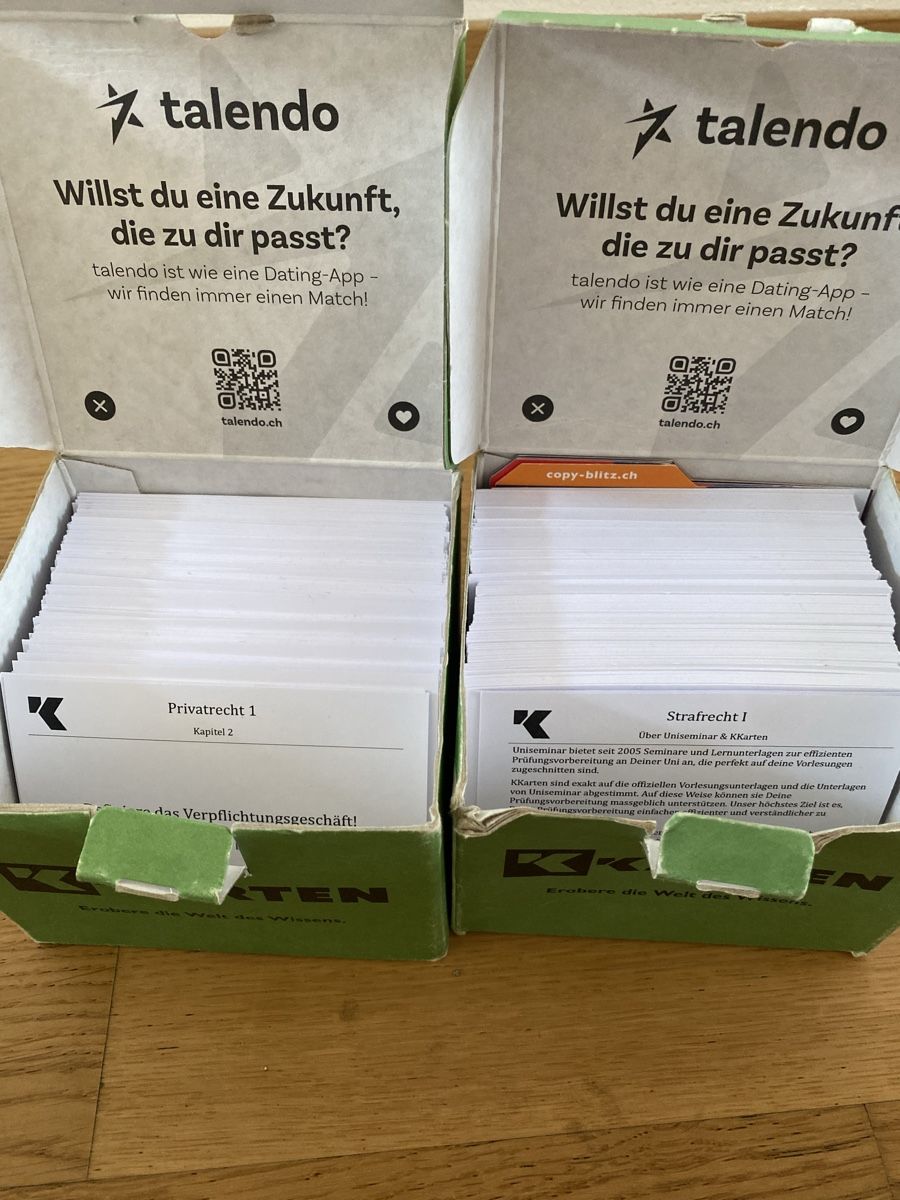 Karten: Karteikarten Jurastudium  – Neu (gemäss Beschreibung) aus Glattpark(Opfikon) von tri_hm8x 2