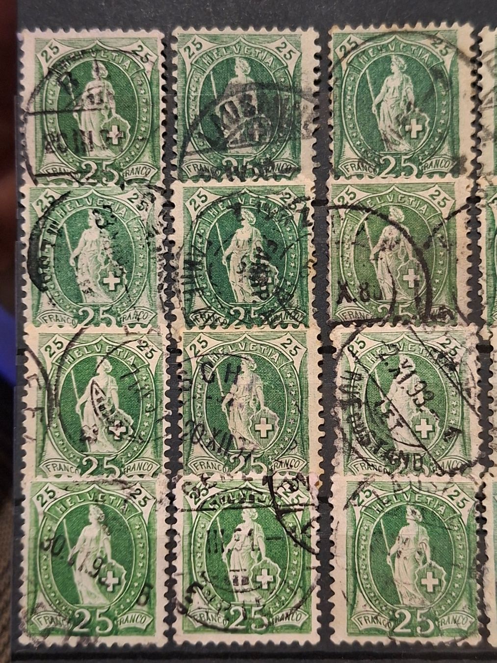 Tutti i francobolli: Lot Stehende Helvetia 28Stk. – Usato da Balgach venduto da SIMEON27 3