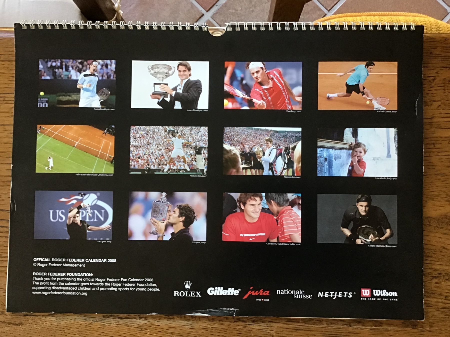 Kalender: Calendrier officiel Roger Federer 2008 – Gebraucht aus Fully von Ruby97 3