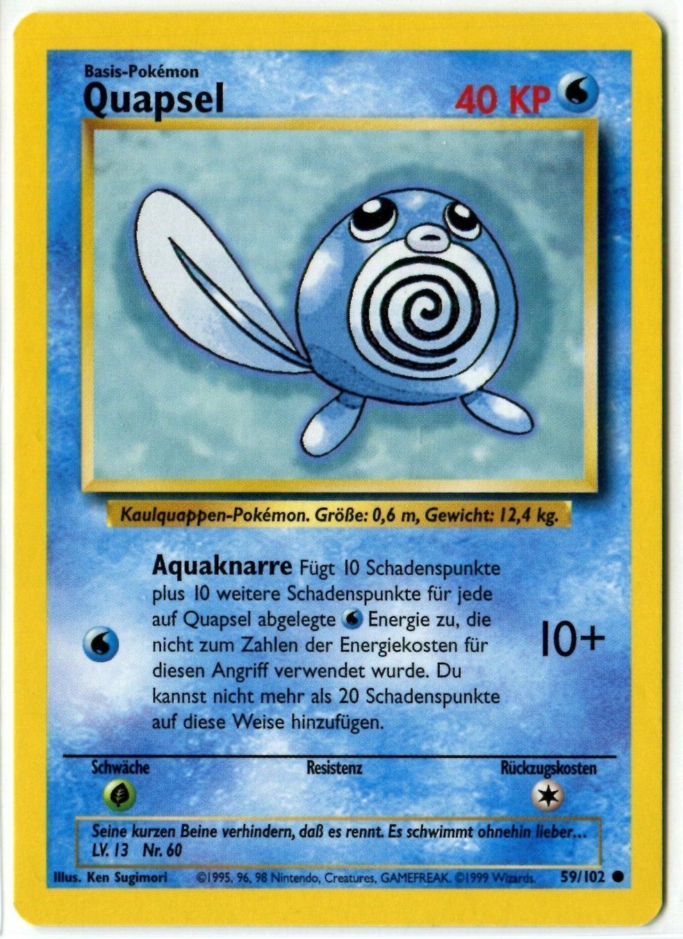 Pokémon Carte collezionabili: Quapsel Basis Set 59/102 Deutsch – Nuovo (secondo la descrizione) da Dornach venduto da Deco89