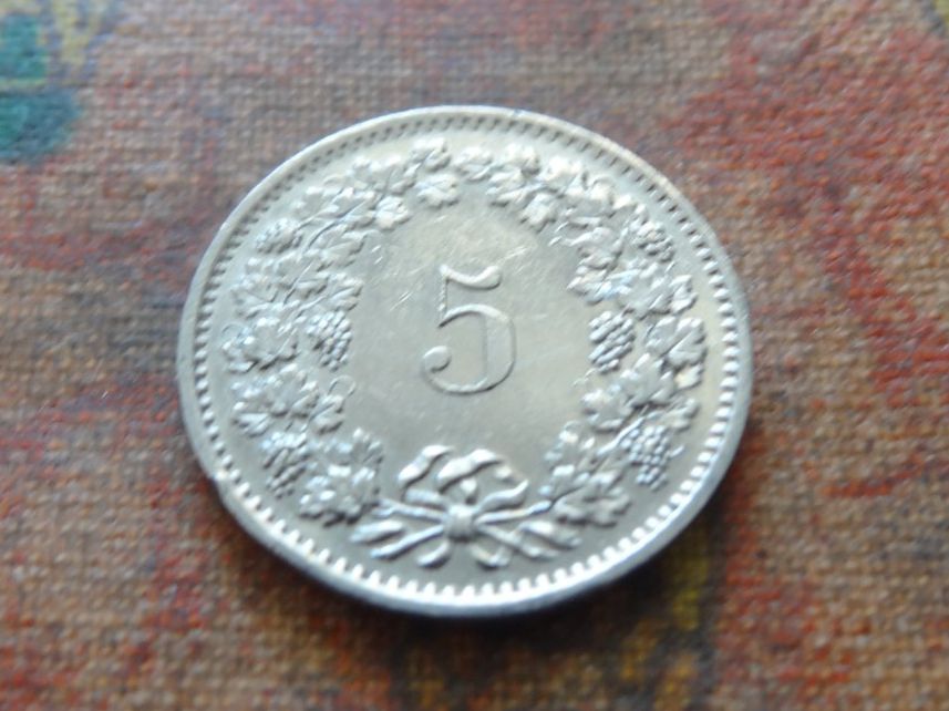 Alle Münzen: 5 Rp. 1974 – Gebraucht aus Romanel-sur-Lausanne von Swift13 1
