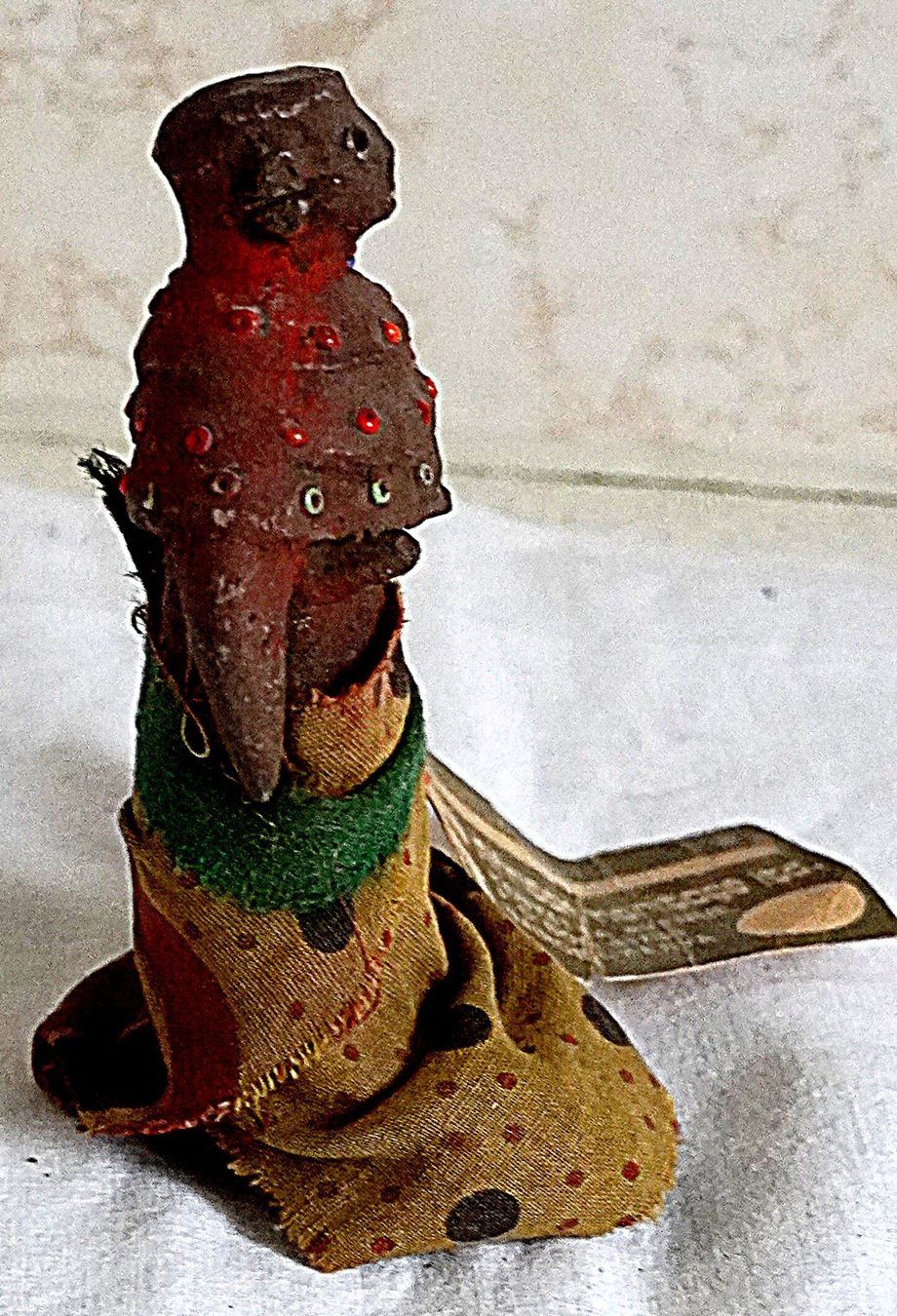 Statuette: Afrikanische Tonfigur mit Rock – Usato da Baar venduto da 2cvbaar 1