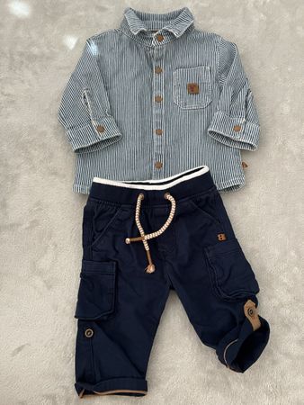 Baby Set Okaidi Gr. 3M/59cm, Hemd und Hose NEU!