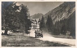 Guttannen Hotel Handeggfall Auto belebt Oldtimer