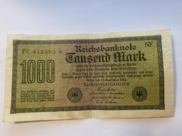 Deutschland 1000 Mark 1923 – Berlin - Reichsbanknote