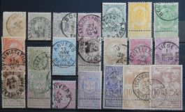 Belgien ex. Kat. 30-66 */gest. 1869/96 Kat. 137 Euro