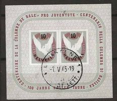 CHW23 - Bloc Colombe Bale 1945 obl.