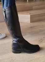 Bottes hautes en cuir noir 38.5 souples et chaudes neuves