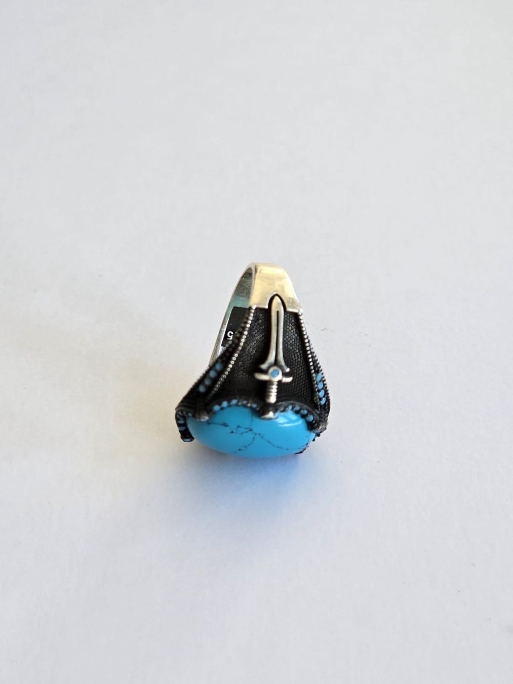 Bagues: Bague en argent, Turquoise, taille 62 – Neuf avec emballage d'origine à Neuchâtel par NIDAVELIR