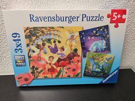 Neu - Ravensburger - Puzzle 3x49 Feen