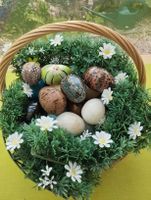 Oster-Deko Eier Set aus Naturstein
