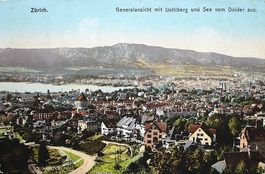 ZÜRICH Generalansicht mit Uetliberg und See vom Dolder aus