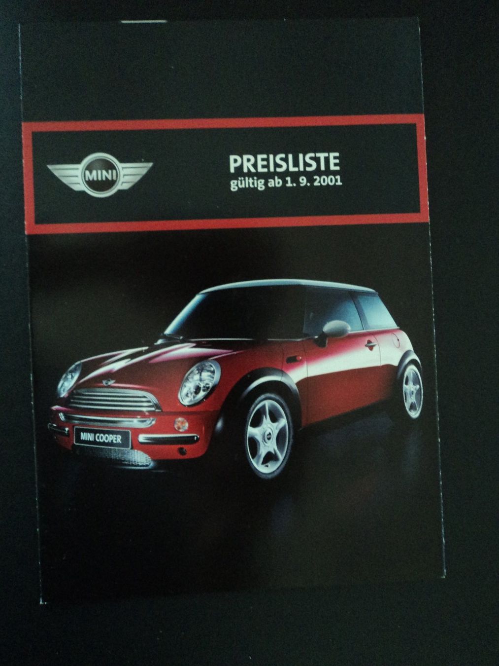 Mini Documenti: Prospekt Preisliste Mini One und Cooper 2001 – Usato da Schwarzenburg venduto da modelCARama