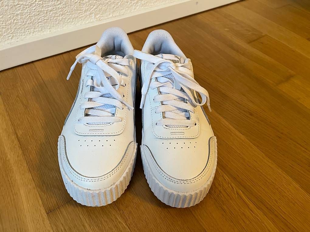 Herrenschuhe: Puma Cali Weiss – Gebraucht aus Oberwil (Dägerlen) von schnipta 2