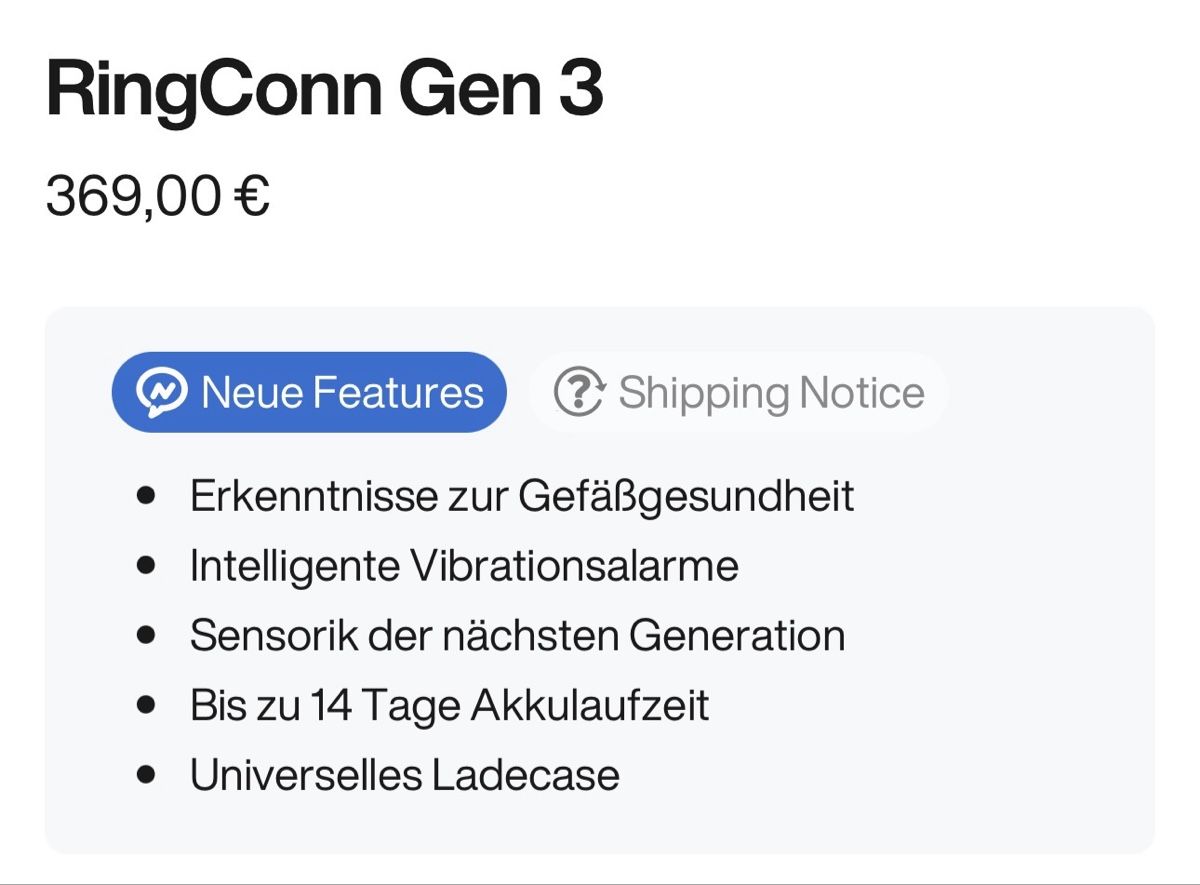Anelli: RingConn Gen 3 / Grösse 12 / Schwarz-Matt – Nuovo e nell'imballaggio originale da Schüpfen venduto da magnex99 1