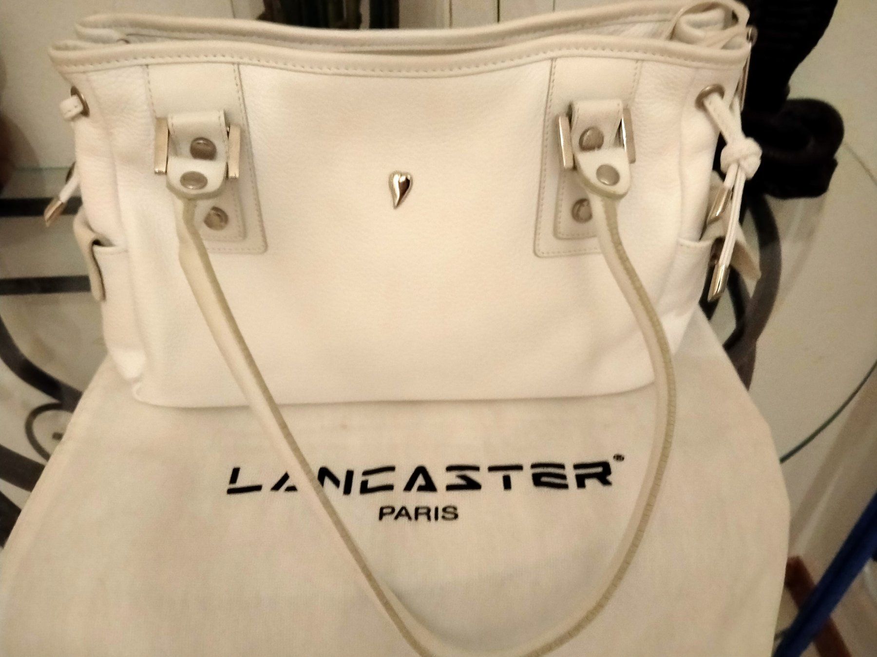 Lancaster Borse da donna: Sac à main Lancaster blanc – Usato da Veytaux venduto da Christianelucie