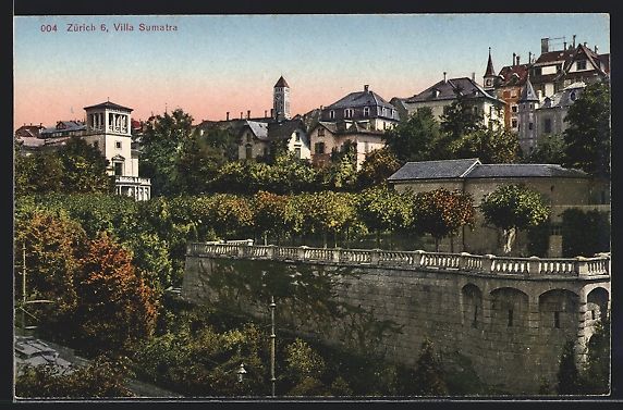 Cartoline postali: AK Zürich, Villa Sumatra – Usato da Berlin venduto da bartko-reher