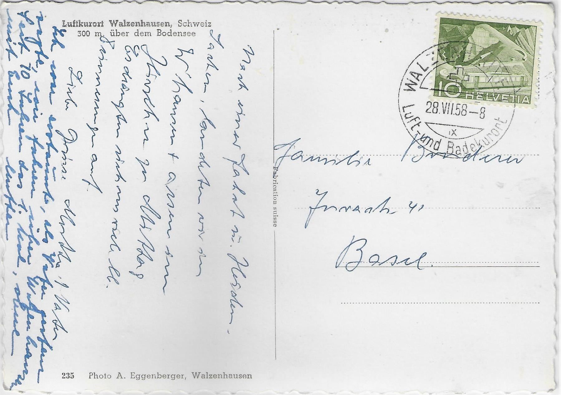 Cartoline postali: Luftkurort Walzenhausen - Generalansicht – Usato da Ettingen venduto da Kartenplanet 1