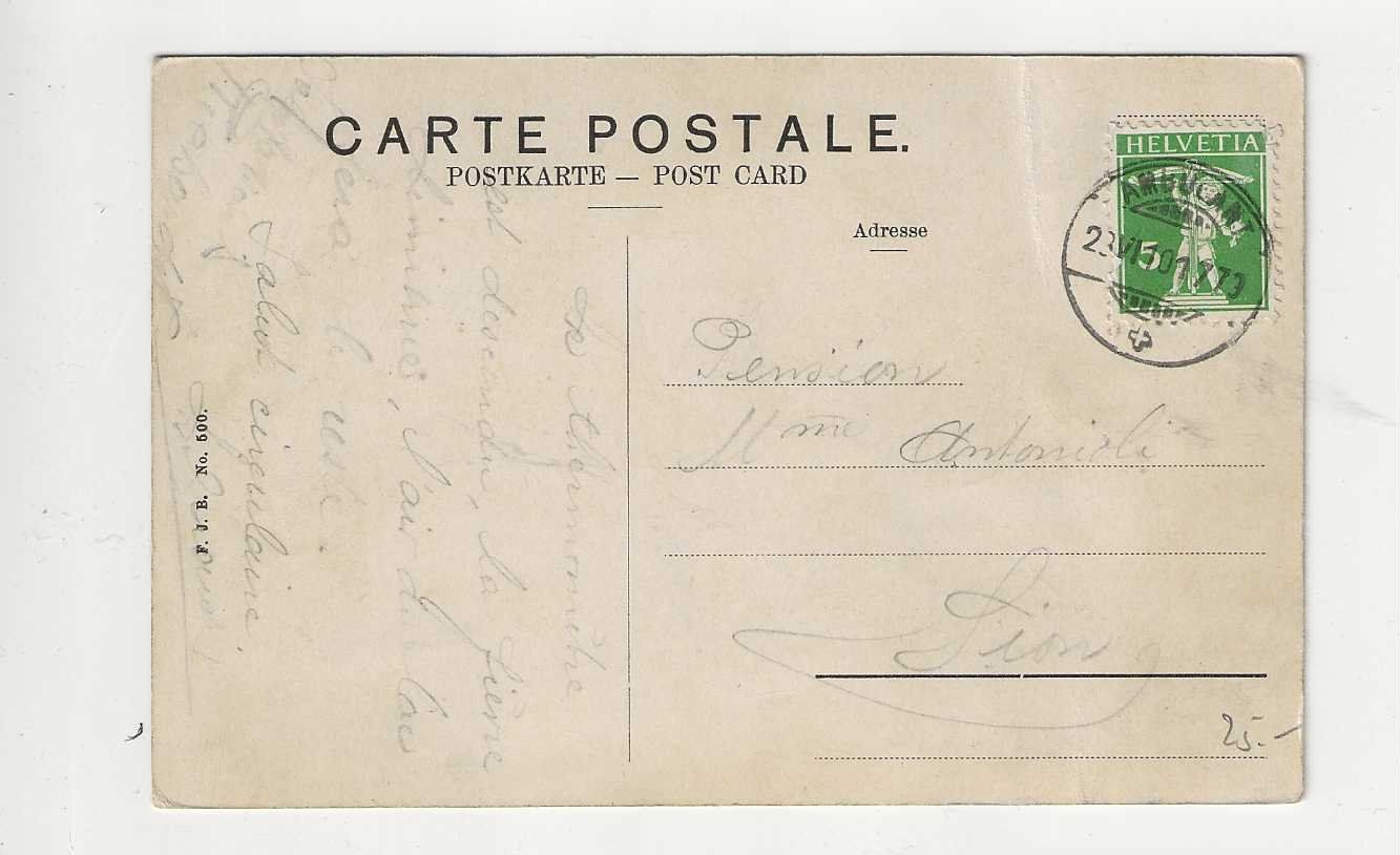 Ansichtskarten: Brienz, 1901 – Gebraucht aus Spiez von Niesen20 1