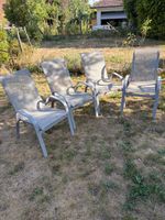 Set aus 4 Gartenstühlen (Wetterfest & Stapelbar)